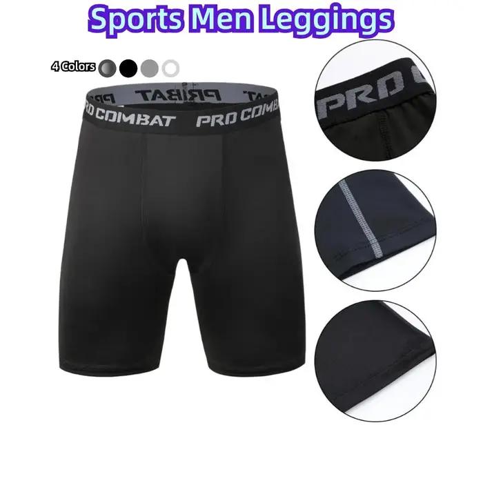 Leggings de sport pour hommes, pantalons de Compression, short quart de basket-ball, séchage rapide,