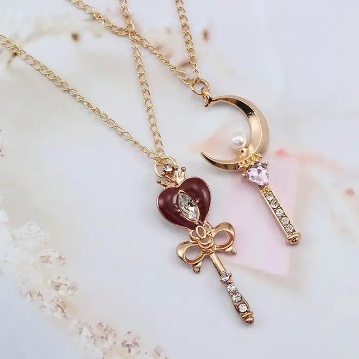 Collier pendentif Cosplay en cristal pour fille, accessoires de Cosplay, Anime pour marin lune, bagu