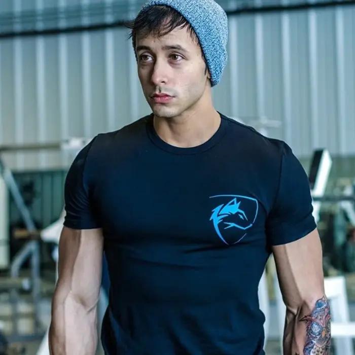 2024 T-shirts de sport d'été hommes en plein air Fitness entraînement T-shirt mode tendance coton él