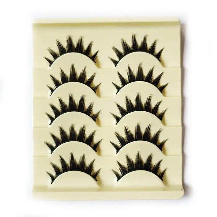 5 Paris oeil de chat faux cils longs épais Cosplay faux cils Extension Smokey maquillage naturel fai