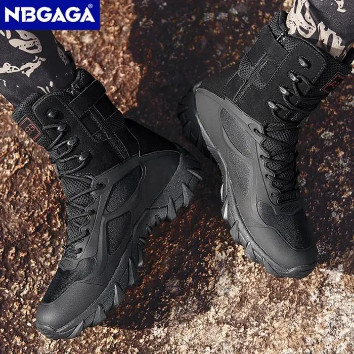 Bottes tactiques de grande taille pour hommes, bottes de combat dans le désert, chaussures de travai