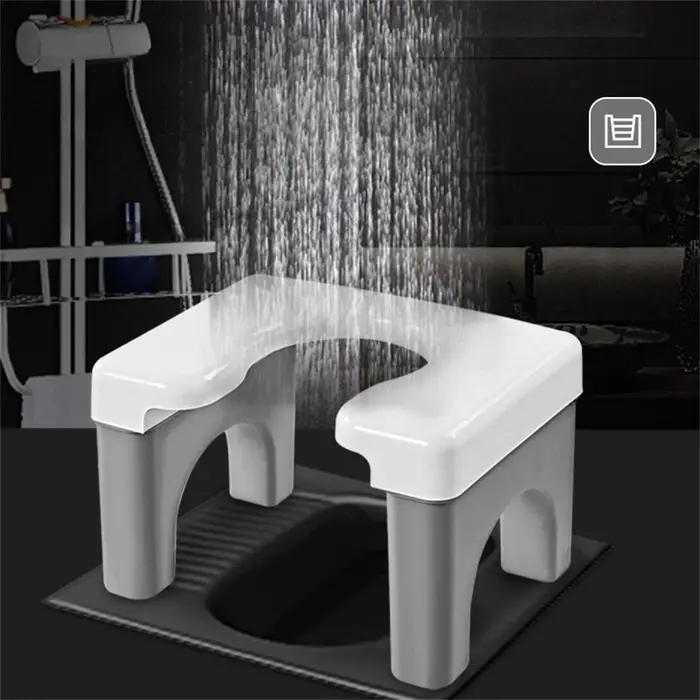 Siège de toilette portable en forme de U, tabouret épais antidérapant en plastique, chaise de toilet