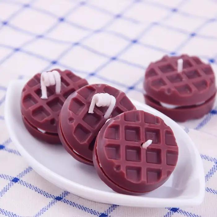 Moule de fabrication de gaufres rond mignon, outil pratique de fabrication de chocolat, bougie aroma