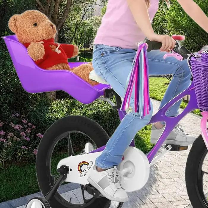 Porte-siège de vélo pour poupées de taille standard design pétales mignon accessoire d'équipement pour bébé occasions spéciales jouer à l'aventure