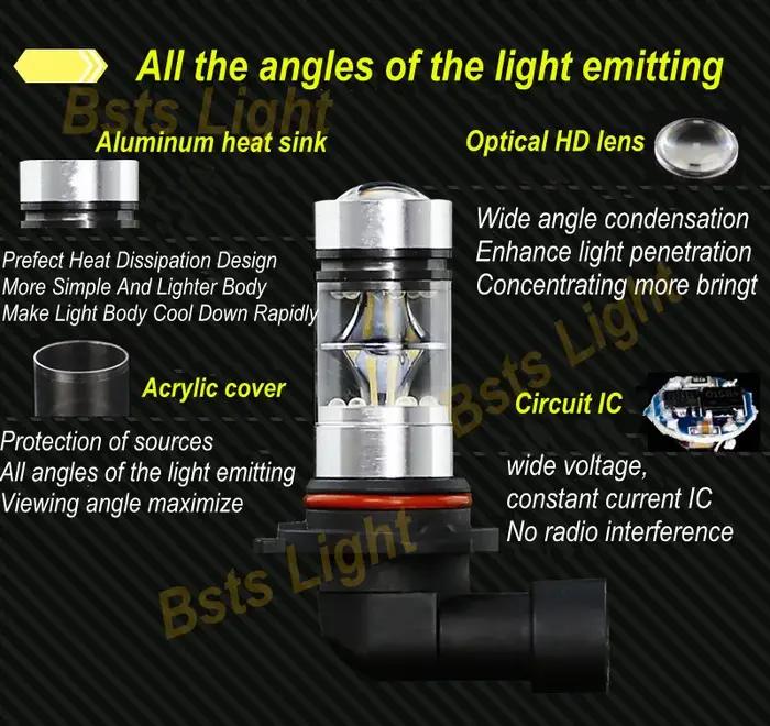 Ampoules LED au xénon blanc P13W Canbus sans erreur, 2 pièces, pour Audi A4 B8 NonFL (2008 – 2015),