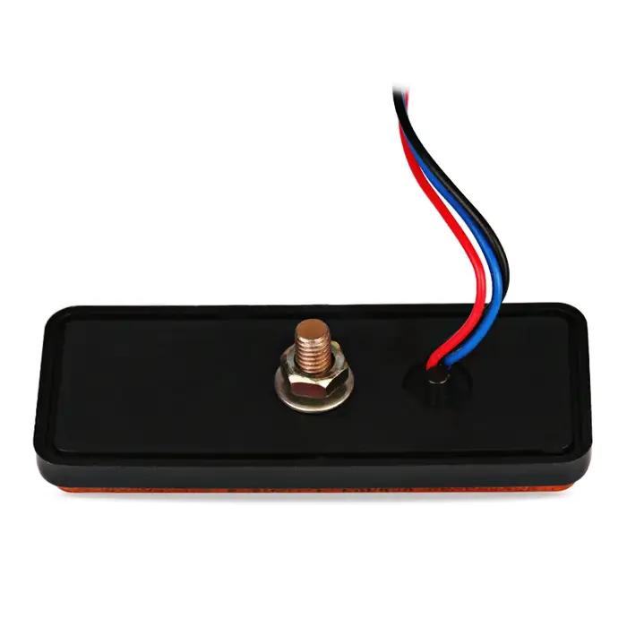 Feu arrière de moto, réflecteur rectangulaire, feu de freinage arrière de moto, réflecteurs LED pour