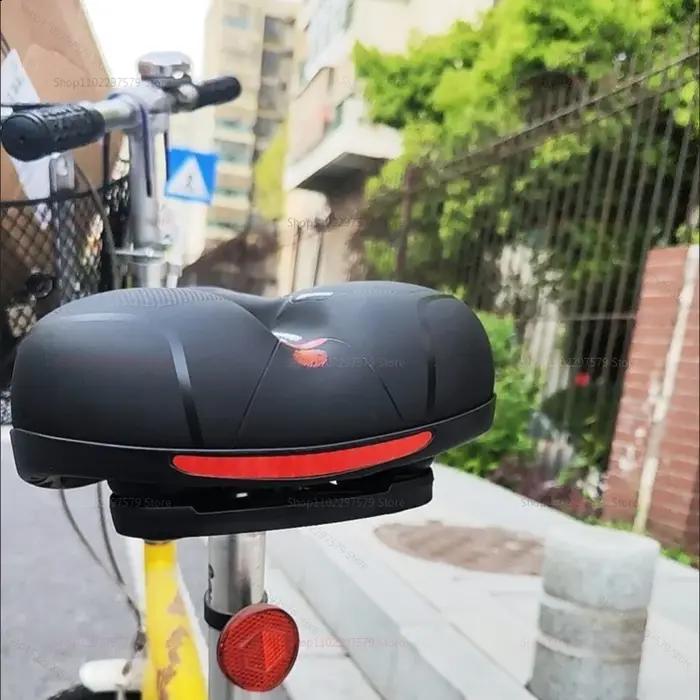 Siège de vélo de montagne à double absorption des chocs pour femmes et hommes confortable et doux accessoire universel pour vélo sorties et voyages