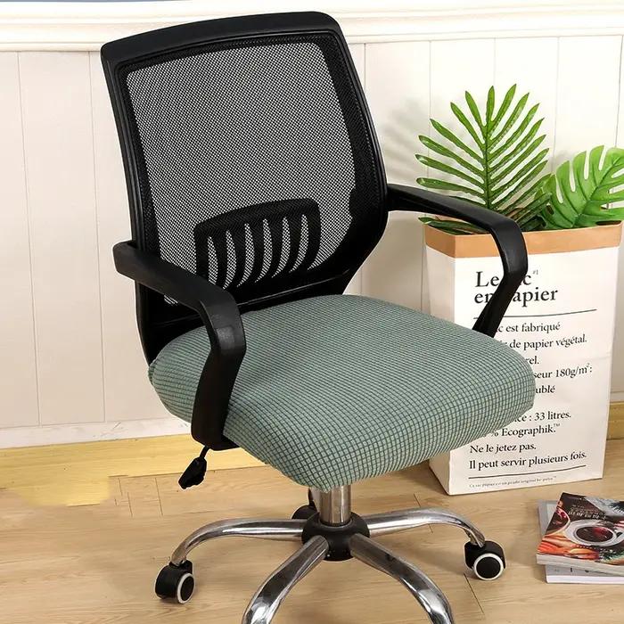 Housse de siège de chaise de bureau universelle, housse de fauteuil fendue, épaisse et extensible, h