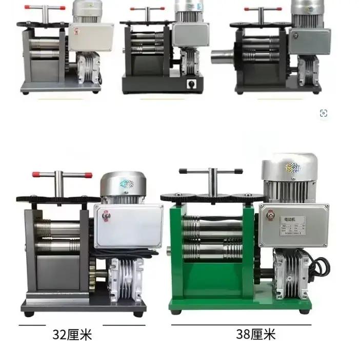 Rouleau de tôle de chaîne de fil d'or de bijoux rouleau personnalisé 1.5HP Machine de laminoir élect