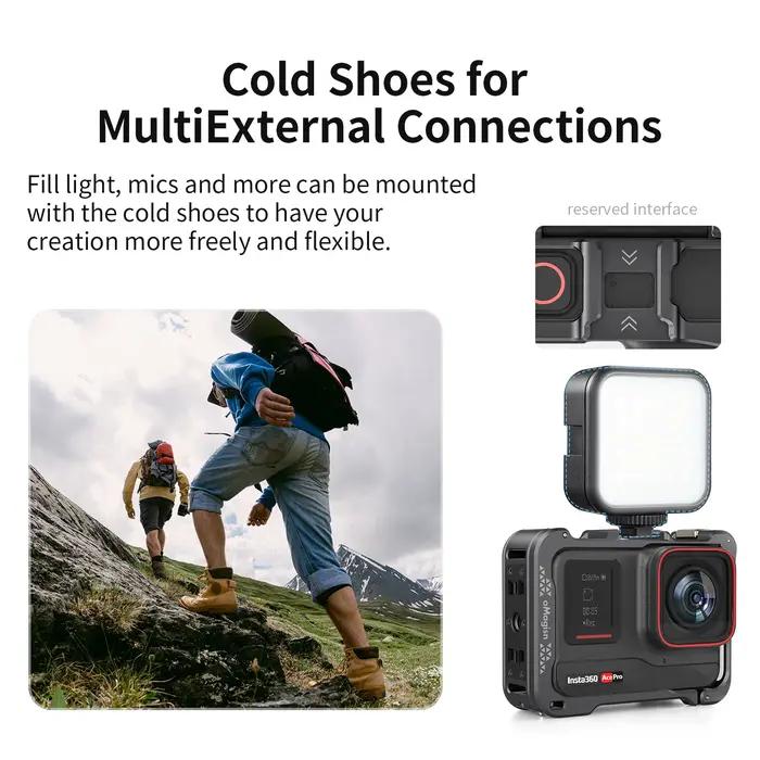 AMagisn-Étui de protection horizontal et vertical, cadre en métal à dégagement rapide, appareil phot