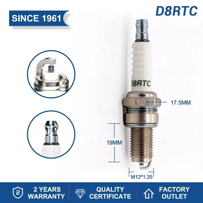 Bougie d'allumage TORCH D8RTC/D8RTI d'origine pour Champion RA4HC DR8EIX DR8EGP DR8EA D8EA Denso X24