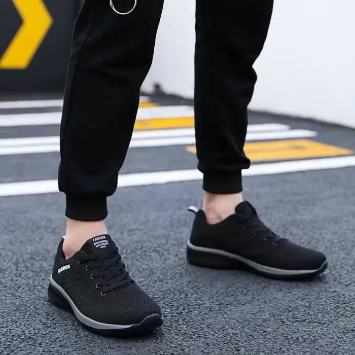 Baskets respirantes en tricot pour hommes et femmes, chaussures de sport, course à pied, marche, déc