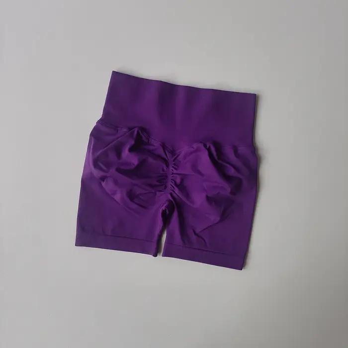 Short de yoga taille haute femme respirant - Fitness