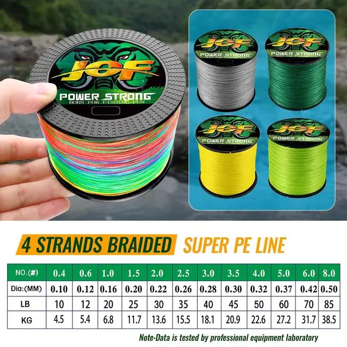 JOF – fil de pêche tressé PE à 4 brins, ligne de pêche robuste, Multifilament, outil Durable, 300/10