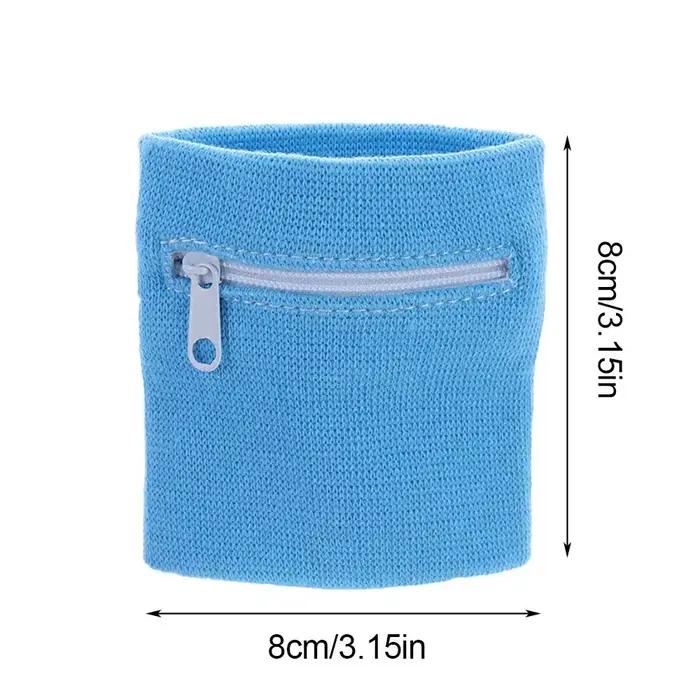 Sac à main de protection de poignet en coton coloré unisexe, sac à main avec poche à fermeture éclai