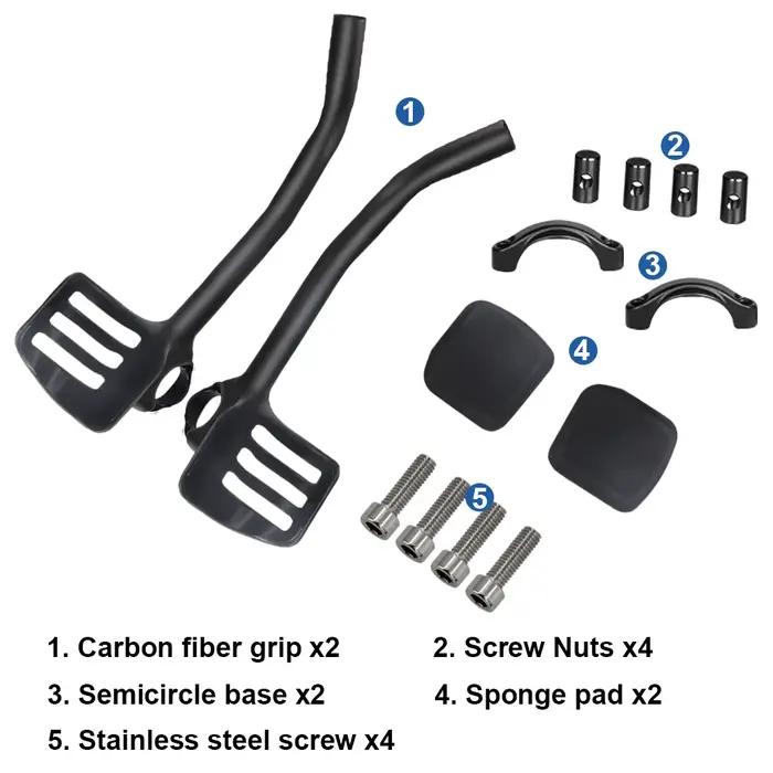 Poignées de triathlon en carbone, extension de triathlon pour vélo, guidon TT Aerobar, RXL SL, 31,8
