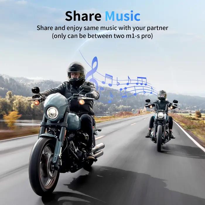 Intercom Bluetooth pour casque de moto Fodsports M1-S Pro, communication de groupe pour 10 motards,