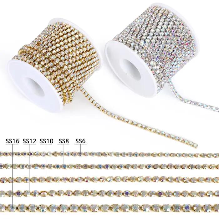 Strass de couture à paillettes JOCrystal, décorations de robes, accessoires de garnitures, 1 mètre,