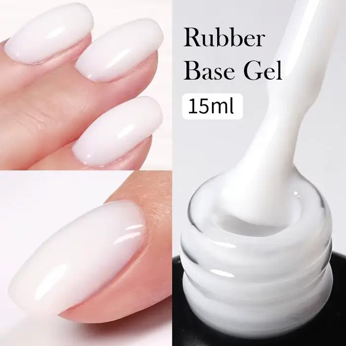 BORN PRETTY Gel de Base en caoutchouc gelée laiteuse pour vernis à ongles Gel 15ml russe auto-nivela
