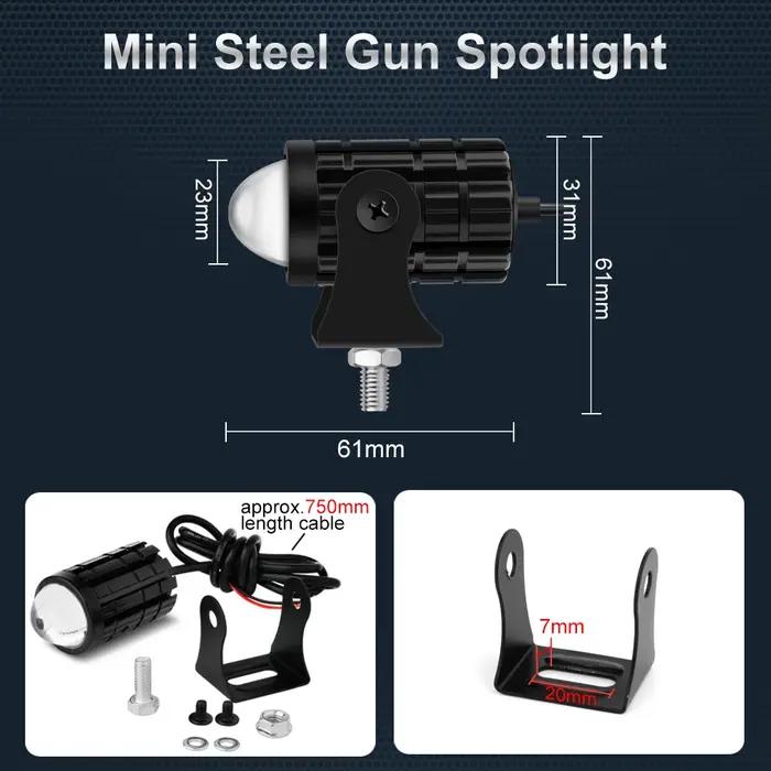 Projecteur de phare universel à lampe LED pour moto, VTT et scooter, lampadaire d'éclairage de piste