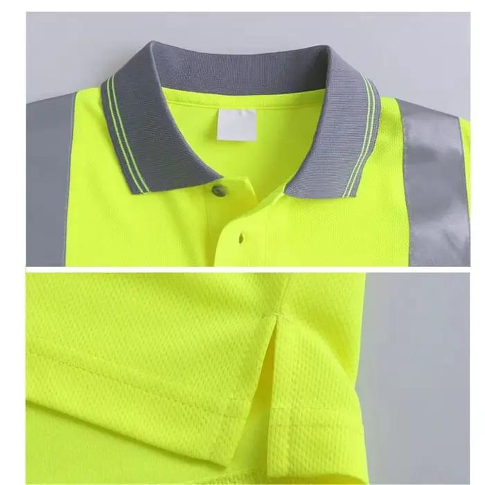 T-shirt Respirant à Manches Courtes pour Hommes, Chemises de Travail de Nuit, Vêtements de Travaux de Coulée, Haute Visibilité, Séchage Rapide, Activités Physiques Intenses