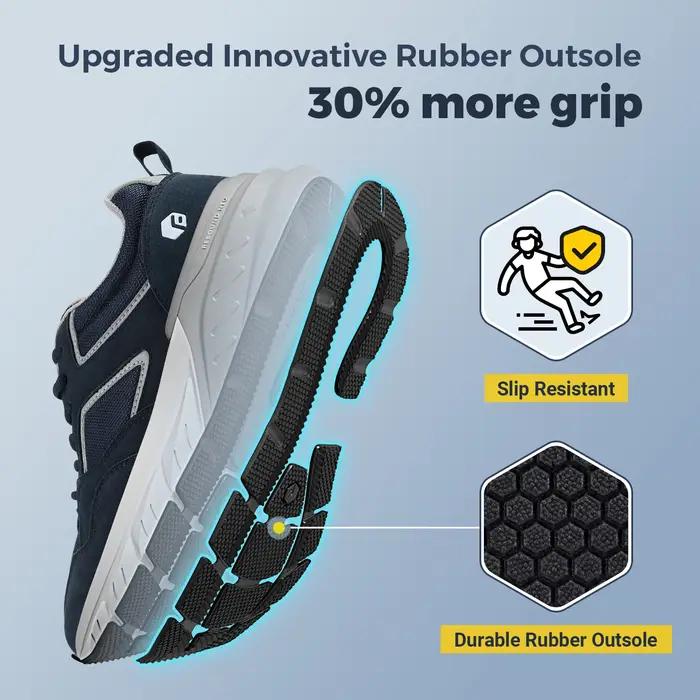 FitVille nouvelles chaussures de course pour hommes 4E baskets large largeur avec Support de voûte p
