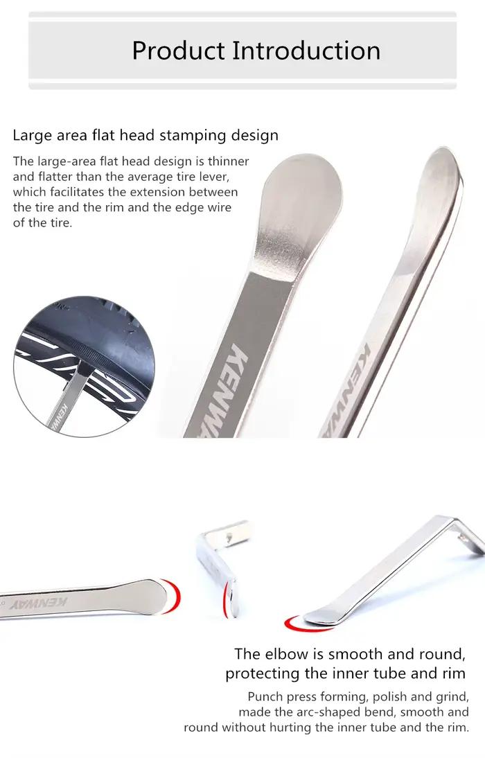 Risque KENWAY 3 pièces/ensemble vélo vélo acier pneu bâton cuillère Tube outil de réparation Nylon p