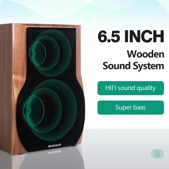 Haut-parleur d'étagère de 6.5 pouces, HIFI 20 ~ 200W, passif en bois, moniteur Audio 4Ohm, lecteur d