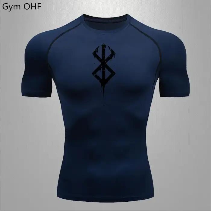 T-shirt manches courtes Berserk Anime homme chemise compression séchage rapide gym jogging