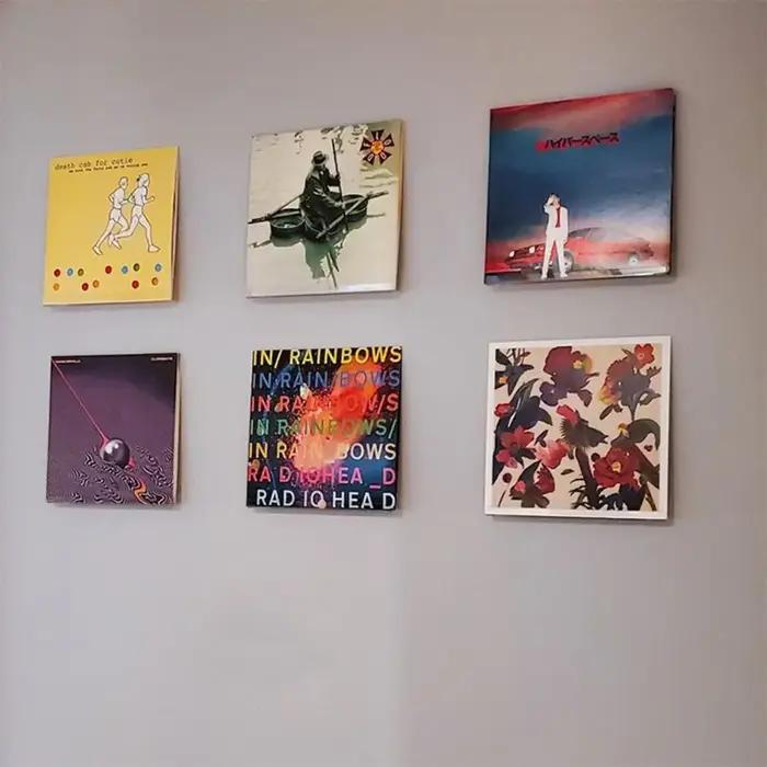Présentoir de disques en acrylique de 4/7/12 pouces, étagère murale transparente en vinyle, étagères