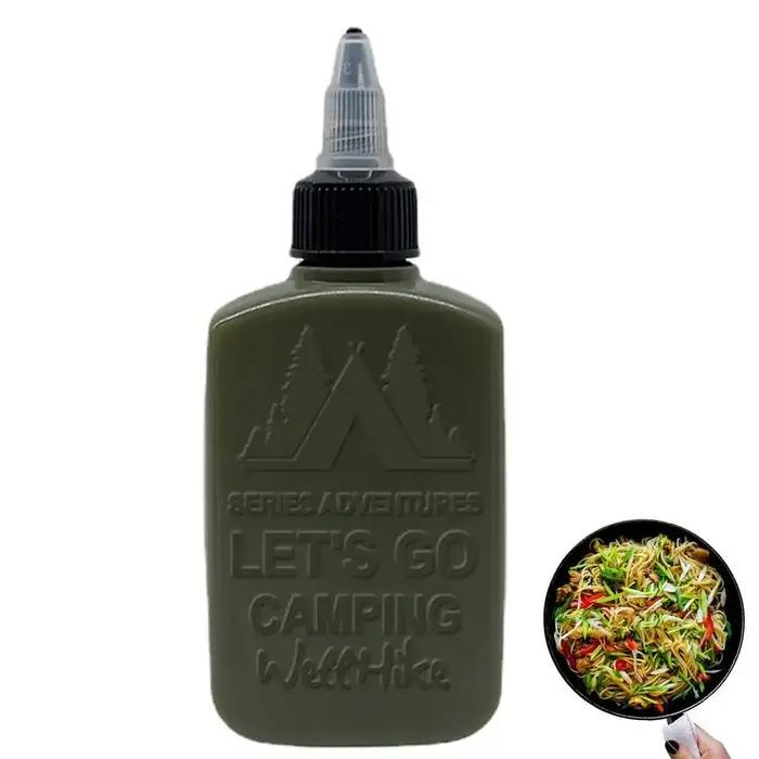 Bouteille à presser pour huile de Camping, bouteilles à condiments à presser de 100ml avec buses, di