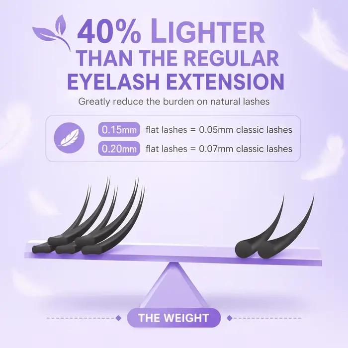 MASSCAKU Faux cils de vison Ellipse Extension