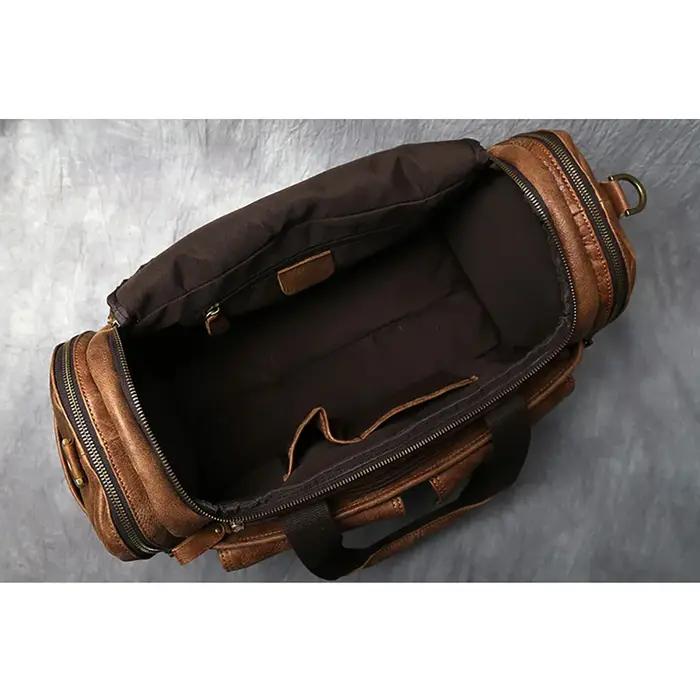 ZRCX – sac à main Vintage pour hommes, sac de voyage en cuir véritable, grande capacité, messager à