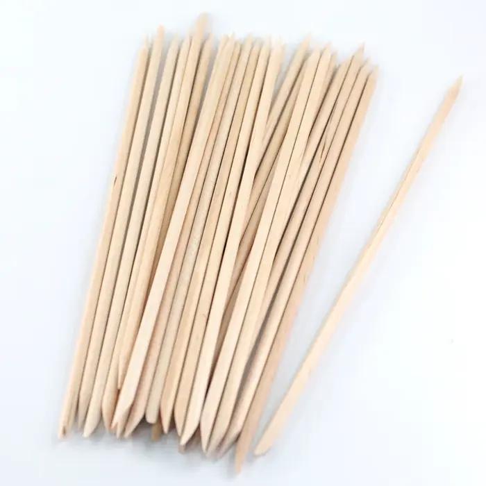 Bâtons en bois Orange de différentes tailles, pour poussoir à cuticules, outil pour enlever les cuti