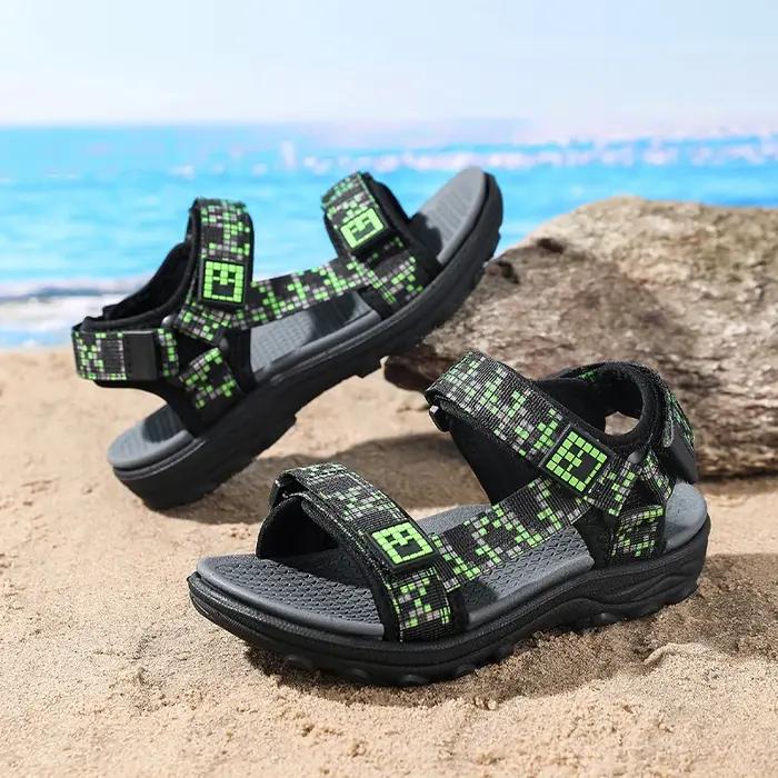 Sandales plates décontractées pour enfants, chaussures d'été pour garçons, chaussures de plage et d'