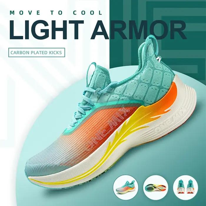 Chaussures de course ONEMIX avec fibre de carbone - Professionnel marathon ultra-léger amortissement trail route