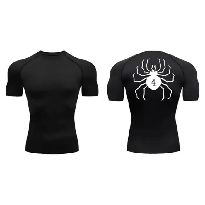 Anime Hunter x Hunter GYM Compression t-shirts course Fitness serré vêtements de Sport à manches cou
