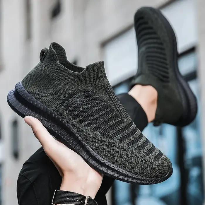 Chaussures de sport respirantes été homme 2025 - Tennis coulissantes confortables course extérieure