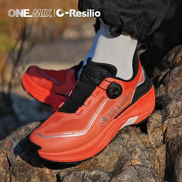 ONEMIX baskets de course en plein air hommes chaussures de sentier élastiques léger respirant femmes