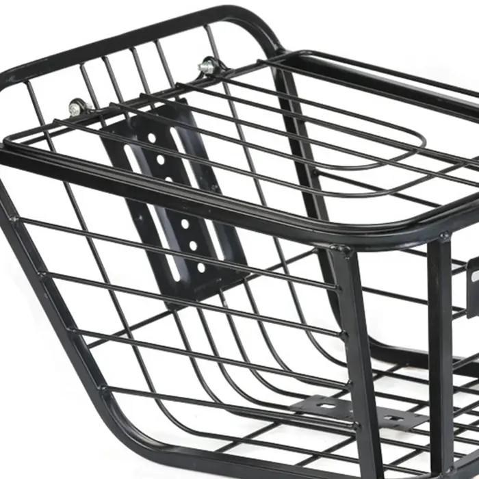 Panier de vélo détachable pour scooter et vélos de route et de montagne supportant jusqu'à 10kg avec installation facile sans outils pour randonnées et courses quotidiennes