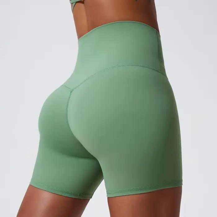 Vêtements de yoga été super doux - Leggings taille haute et shorts push-up pour femmes