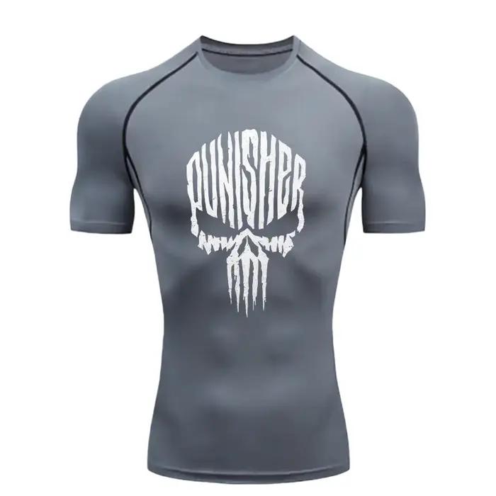 Crâne modèle 2026 T-shirt de sport pour hommes pour l'entraînement physique Fitness Compression homm