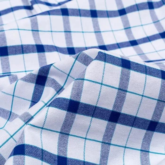 Chemises Oxford d'été 100% coton pour hommes, manches courtes, à carreaux, coupe régulière, douce, r