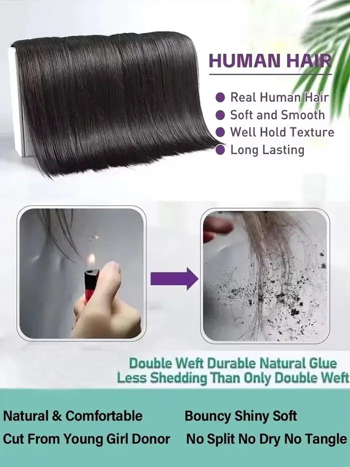 Extensions de Cheveux Humains Naturels Raides Comme des Baguettes, 36-40 Pouces, Cheveux Bruts, Lots
