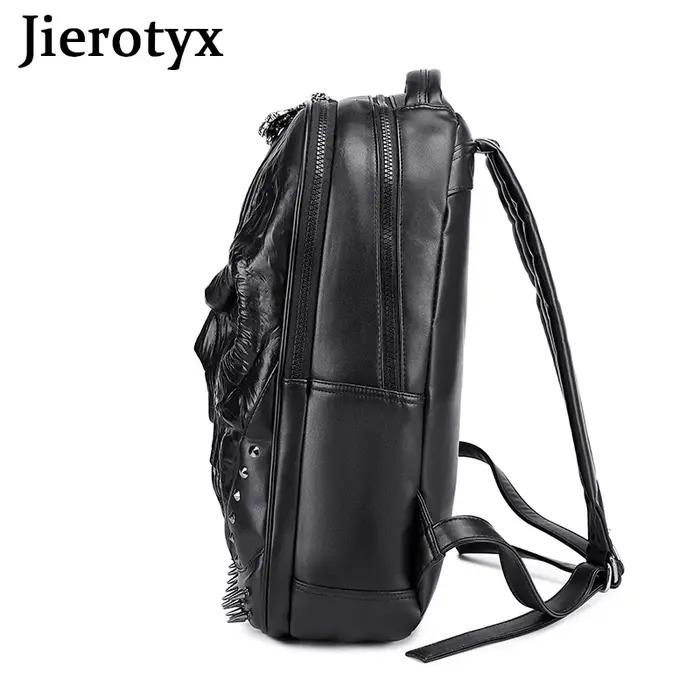 JIEROTYX sacs à dos pour femmes et hommes Steampunk gothique Rivet personnalité grande capacité voya