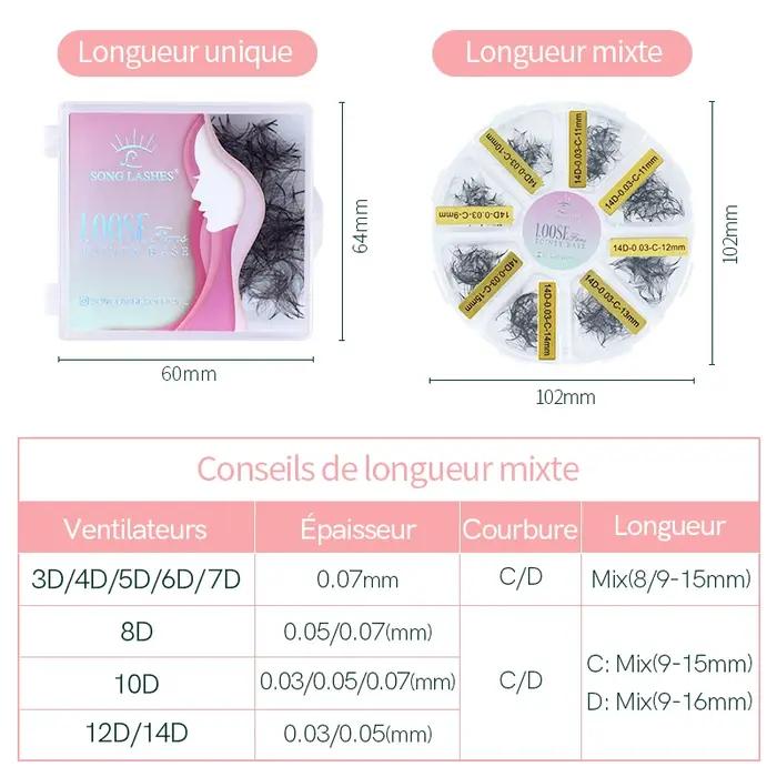 SONG LASHES Extensions de cils 3D à 16D