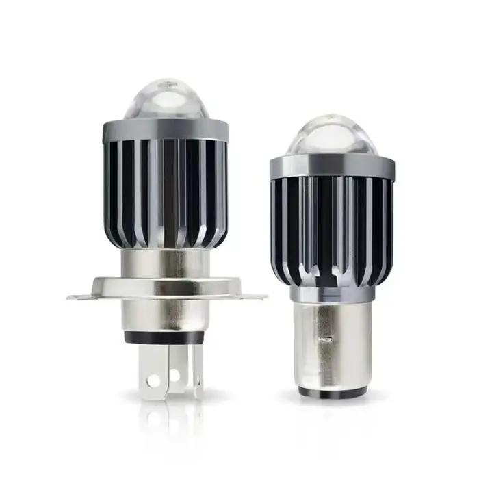 Ampoules de phares de moto, 10000lm H4 LED H6 BA20D 70000LM, lentille CSP blanc jaune, lampe Hi Lo,