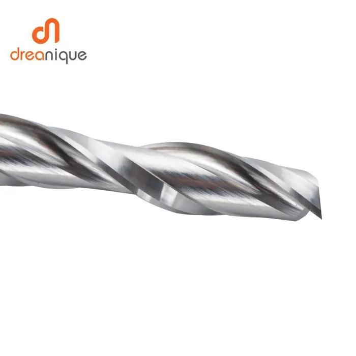 Dreanique-Fraise en carbure monobloc à 2 cannelures, fraise en bout en carbure, mèche de toupie en s