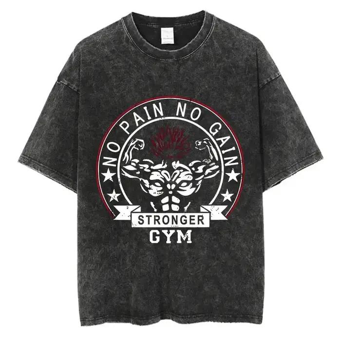 Anime Baki Haman t-shirts Harajuku Vintage 100% coton 2024 nouveau T-shirt lavé pour hommes Hip Hop