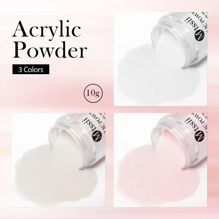 Ensemble de système d'ongles en poudre acrylique, rose nu, ensemble de liquide monomère pour Extensi
